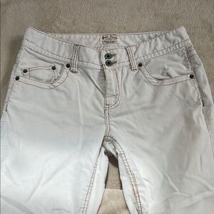 Polo Jeans White Corduroy Bootcut with Contrast Stitching